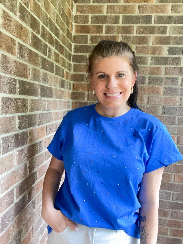 Independence Day rhinestone Top