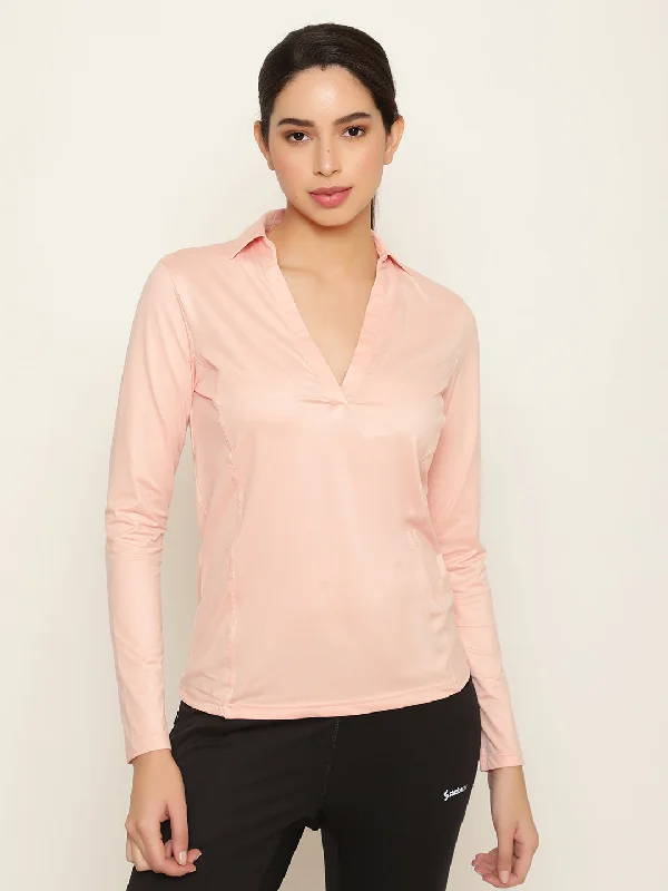 Peach Jazzy Full Sleeves Tee