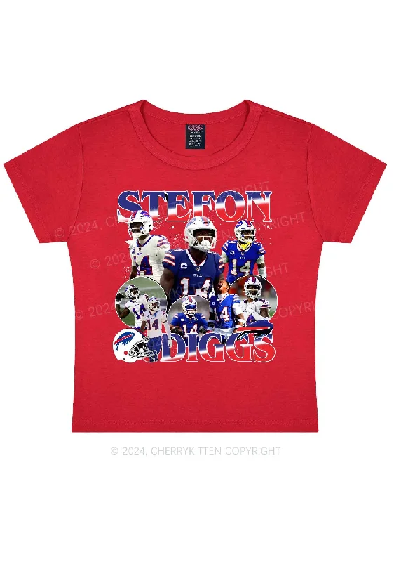 Blue Red Stefon Y2K Super Bowl Baby Tee Cherrykitten