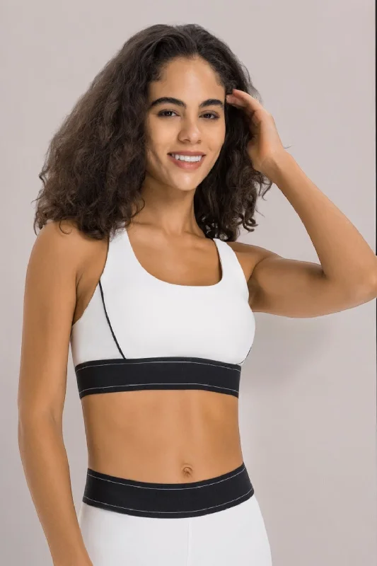 CONTRAST CROP BRA