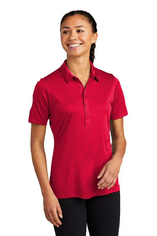 Sport-Tek Womens Moisture Wicking Short Sleeve Polo Shirt - True Red