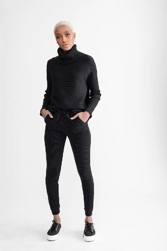 Chunky Turtle Neck Top Black