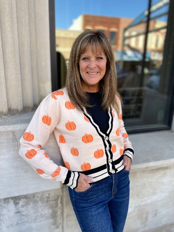 Pumpkin Pattern Cardigan