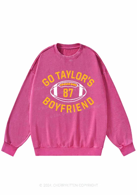 Go Boyfriend Y2K Super Bowl Washed Sweatshirts Cherrykitten