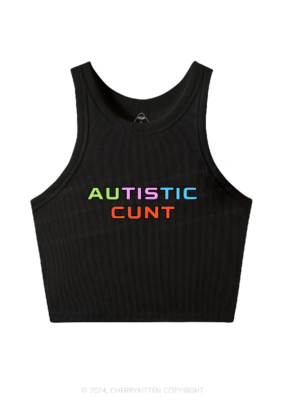 Autistic Cxxt Y2K Crop Tank Top Cherrykitten