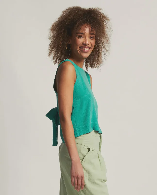 Didi Tie Back Blouse - Mint