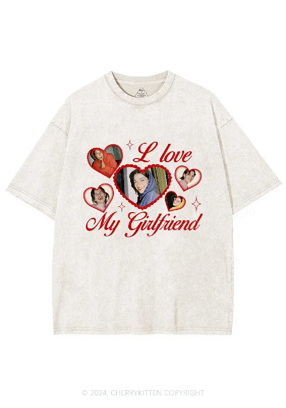 Custom Boyfriend Photos Y2K Valentine's Day Washed Tee Cherrykitten