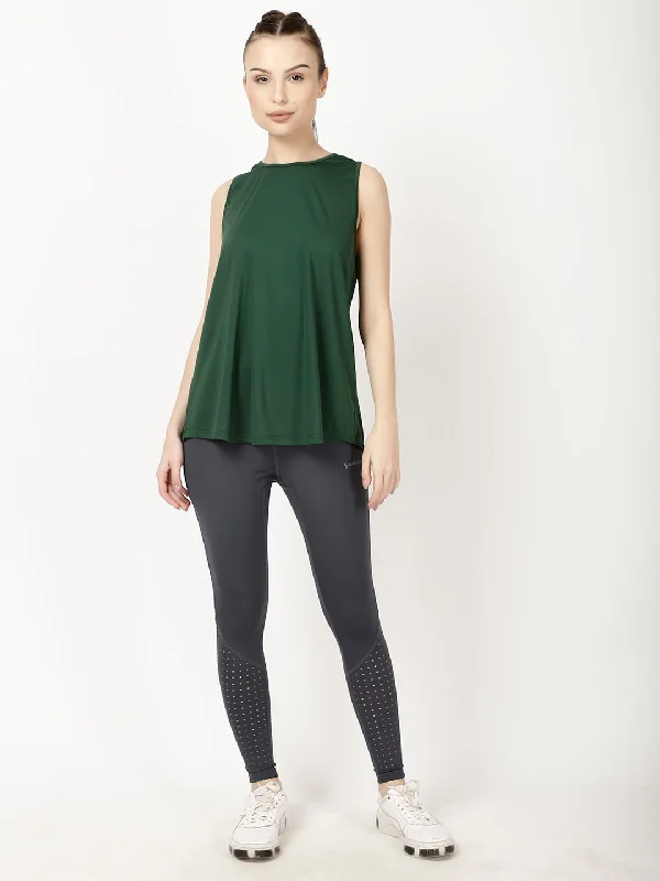 Green Back Slit Tee