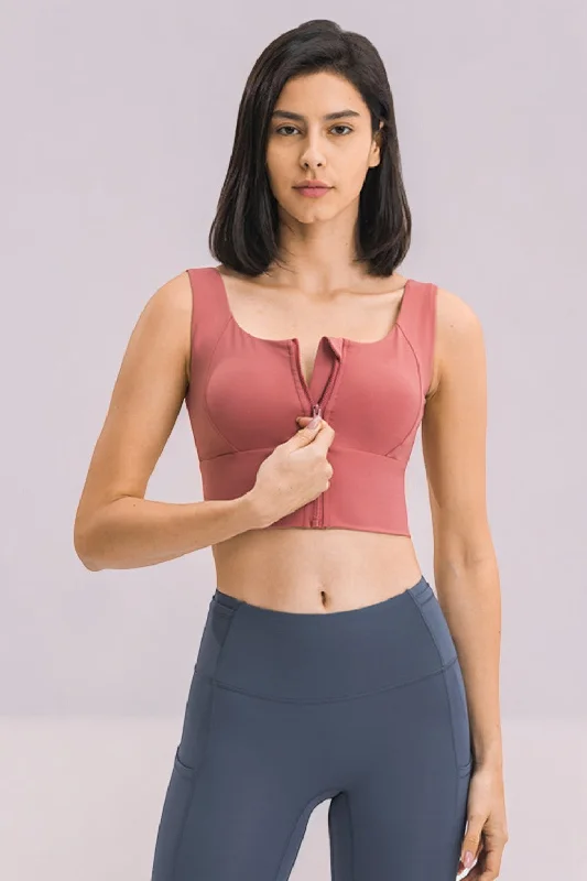 ZIPPER FRONT BRA