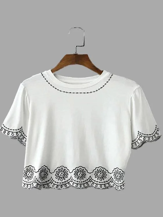 Wholesale Round Neck Short Sleeve White T-Shirts