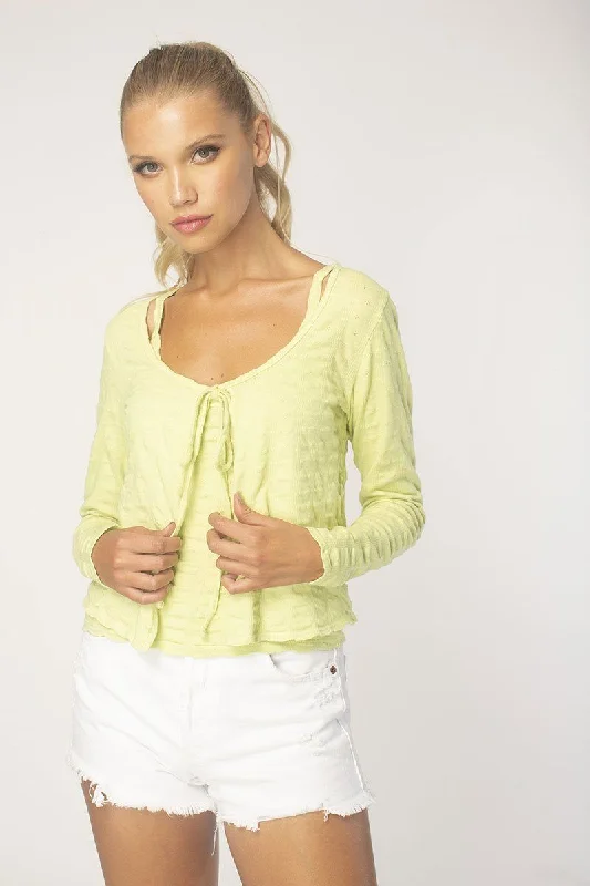 Lima Long Sleeve Tie Front Cardi