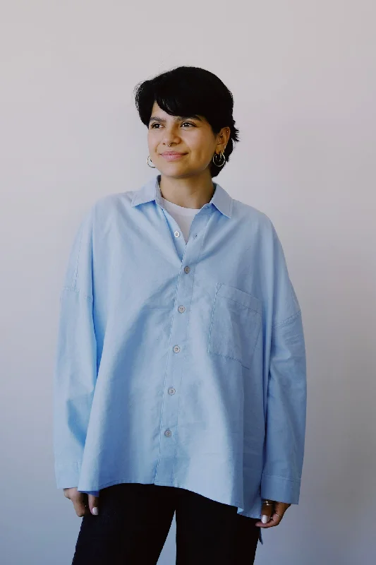 oversize shirt - tahira - blue chambray