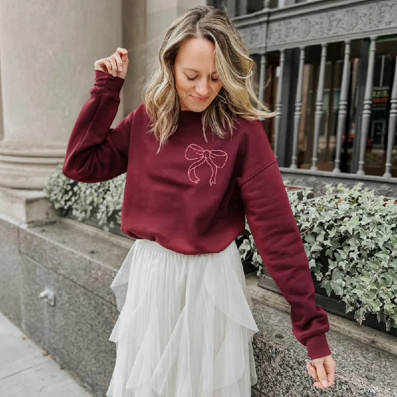 Pink Corner Bow Sweatshirt