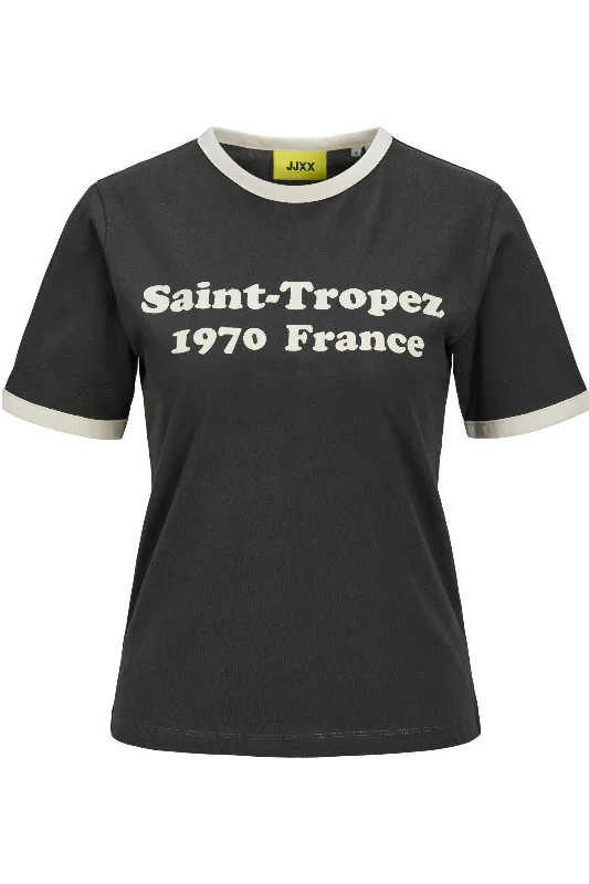 Jjxx - Jxperle Reg Fit Ss Tee - 4706571 Phantom Saint-Tropez