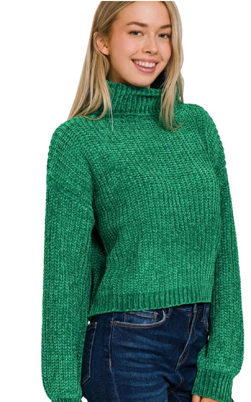 Chenille Turtleneck Sweater