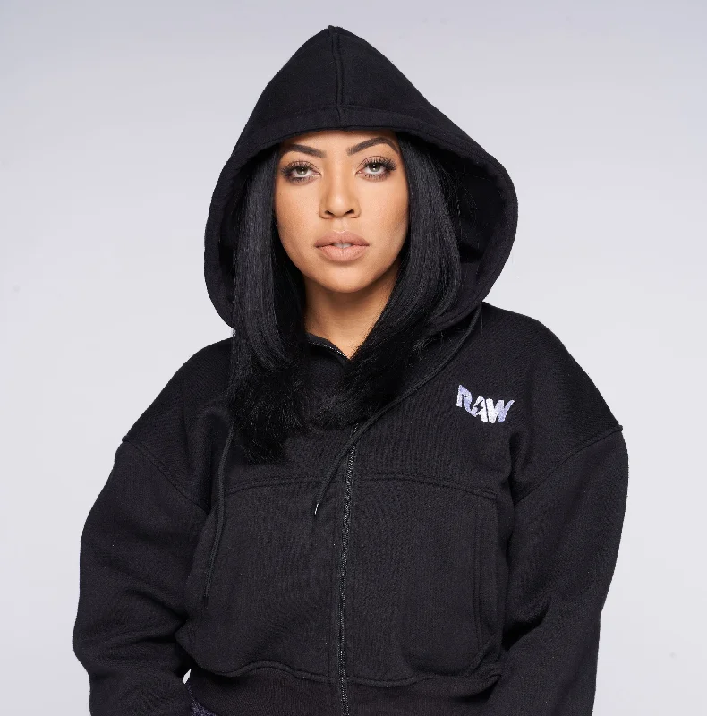 Comfy Cropped Hoodie (Black)