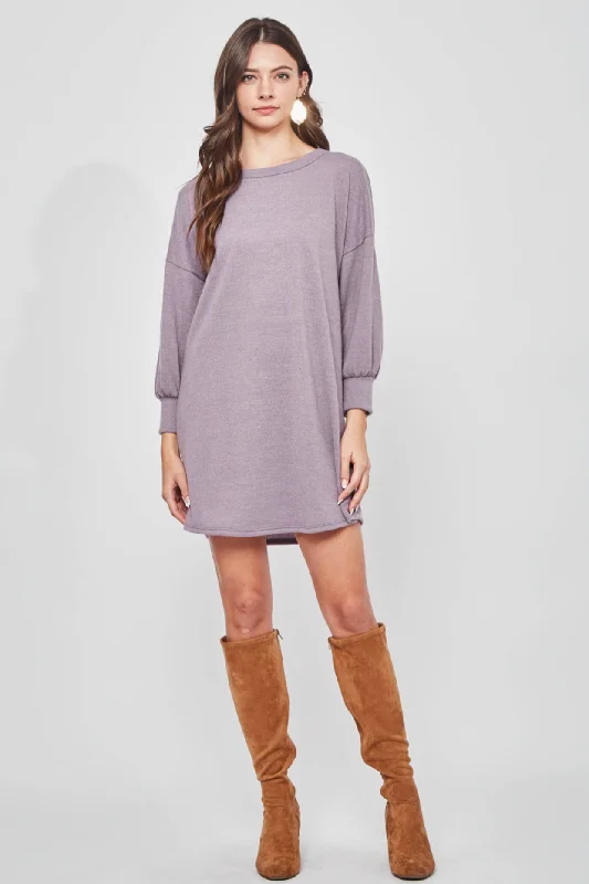 Balloon Sleeve Sweater Dress