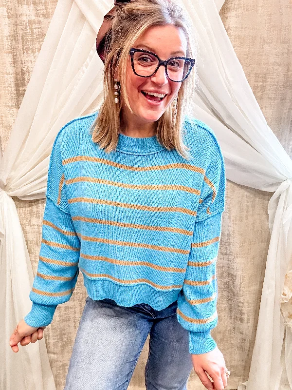 Blue Striped Sweater