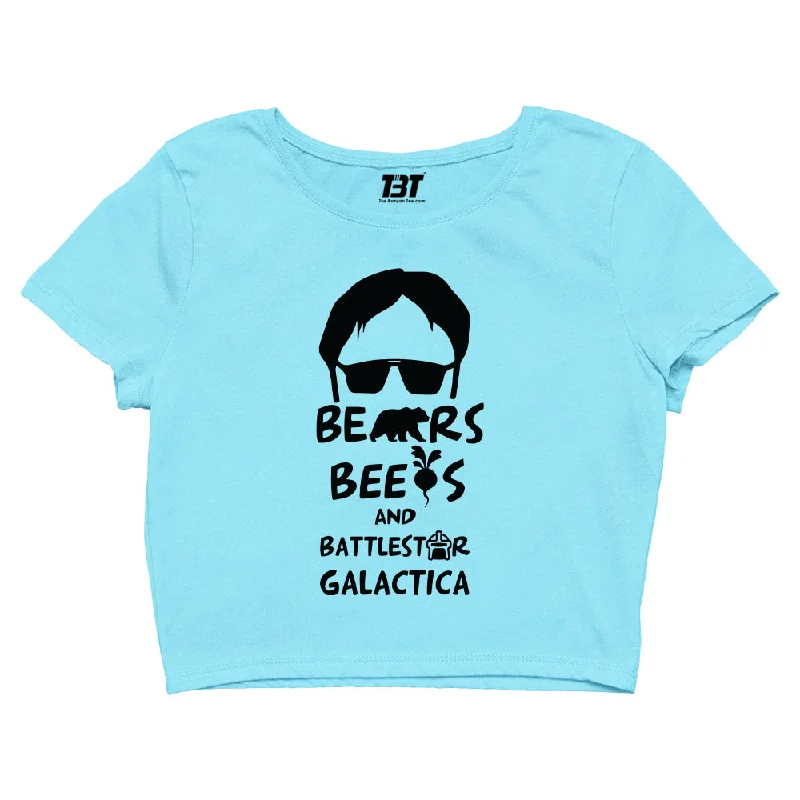 The Office Crop Top - Bears Beets & Battlestar Galactica