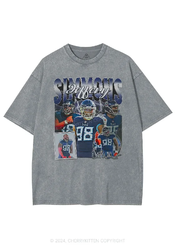 Blue JS Y2K Super Bowl Washed Tee Cherrykitten