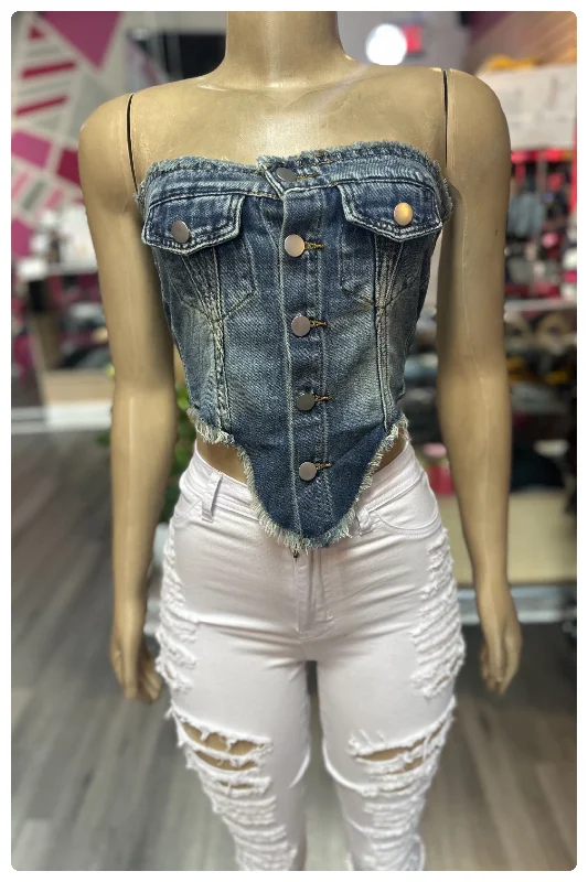 Corset Denim Top