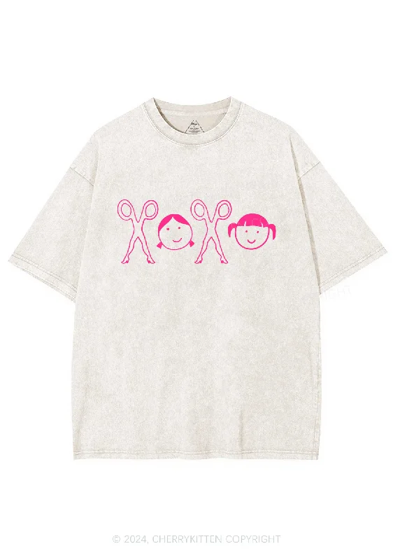 Girls XOXO Y2K Valentine's Day Washed Tee Cherrykitten