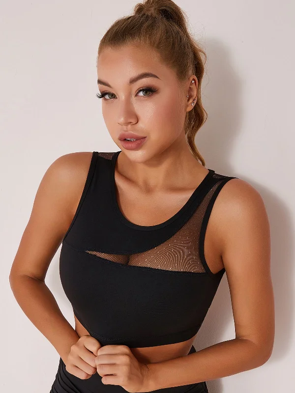 ZASUWA Female Sexy Mesh Yoga Sports Bra