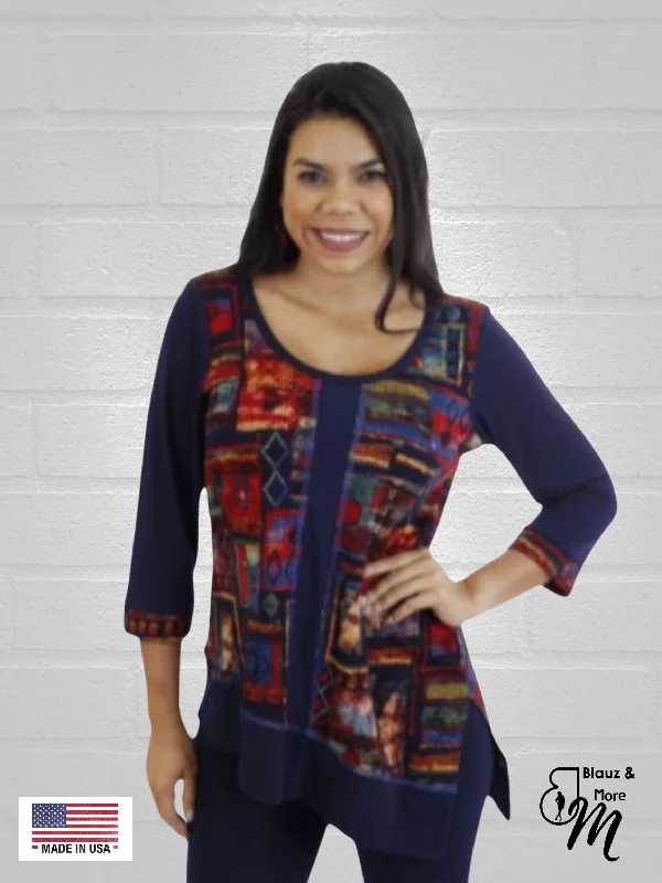 BLACK FRIDAY 3/4 Sleeve Fall Comfy Casual Tunic - T522