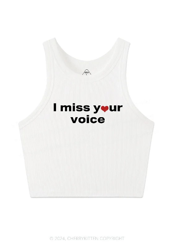 Miss Your Voice Y2K Valentine's Day Crop Tank Top Cherrykitten