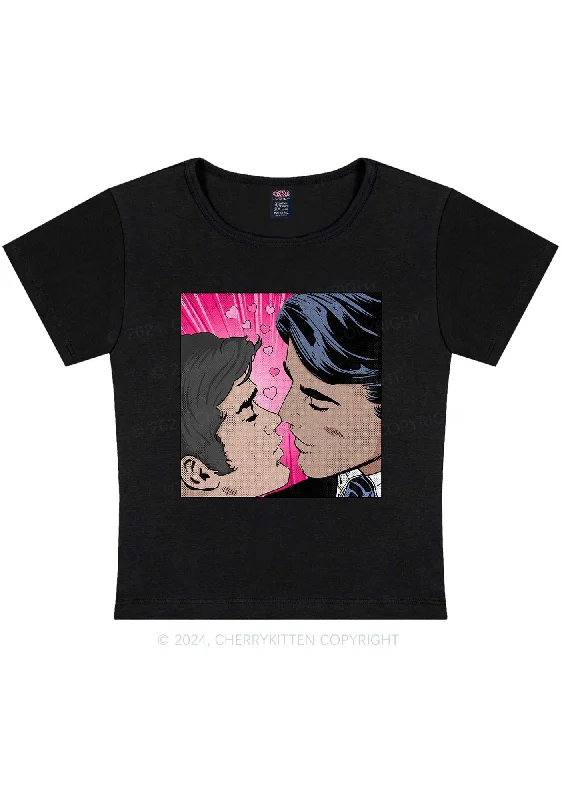 Boy Kiss Y2K Valentine's Day Baby Tee Cherrykitten