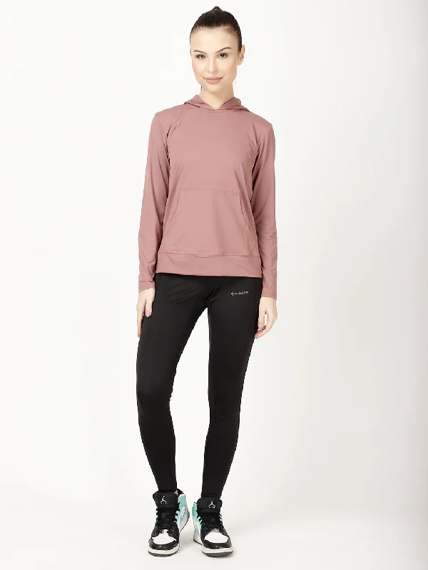 Dusty Rose Sassy Full Sleeves Hoodie