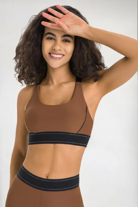 CONTRAST CROP BRA