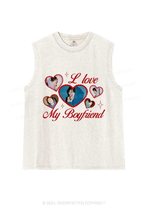 Custom Boyfriend Photos Y2K Valentine's Day Washed Tank Cherrykitten