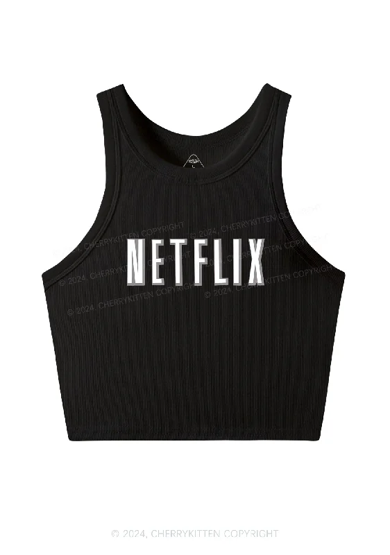 Netflix Y2K Valentine's Day Crop Tank Top Cherrykitten