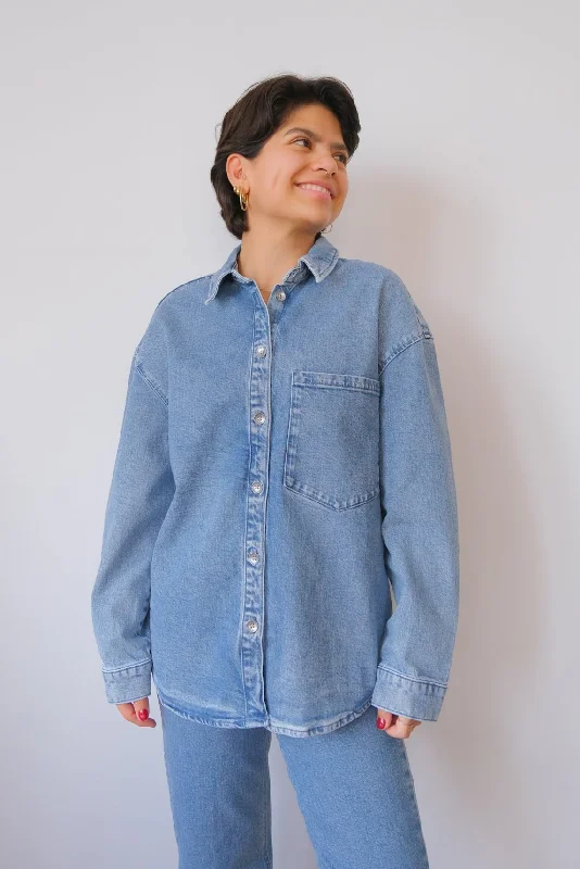 denim shirt - solace - light blue