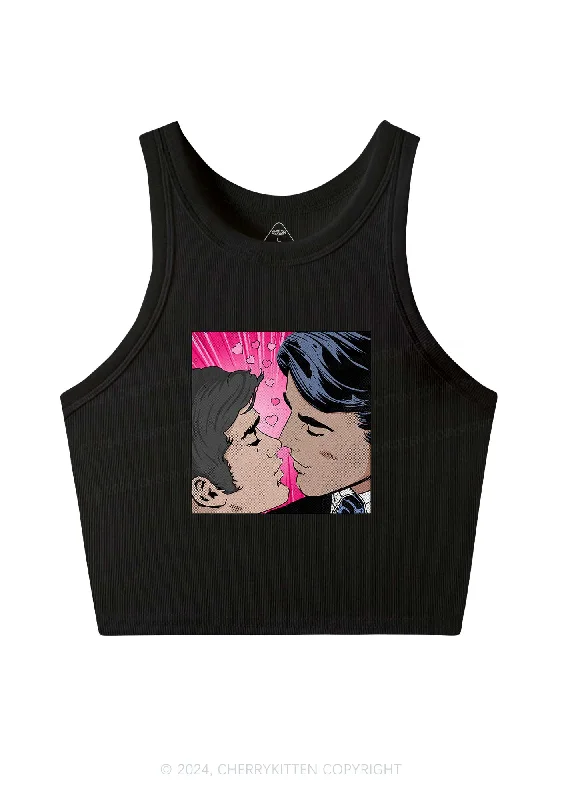 Boy Kiss Y2K Valentine's Day Crop Tank Top Cherrykitten