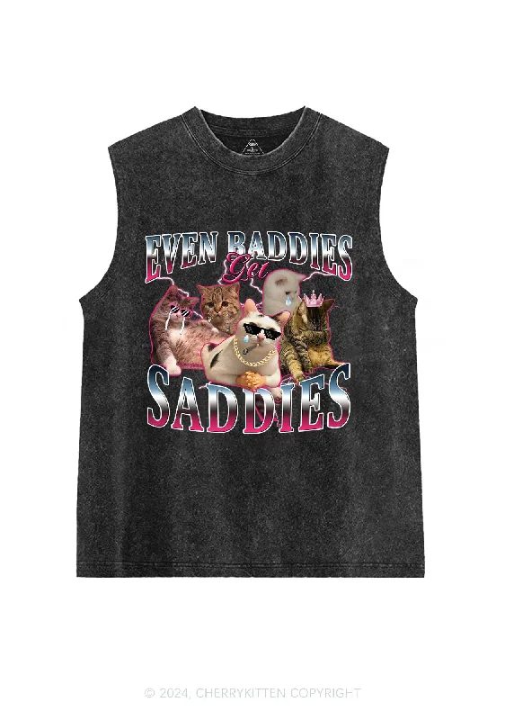 Five Baddie Cats Y2K Washed Tank Cherrykitten