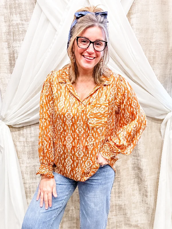 Sunset Swirl Shimmer Top