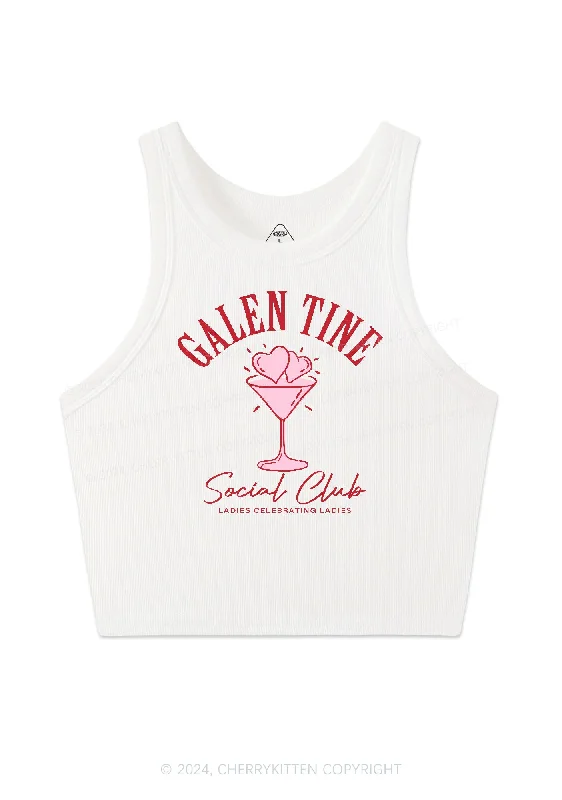 Galentine Social Club Y2K Valentine's Day Crop Tank Top Cherrykitten