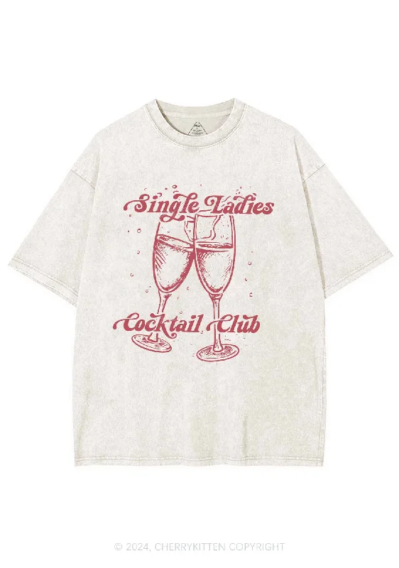 Single Ladies Y2K Valentine's Day Washed Tee Cherrykitten