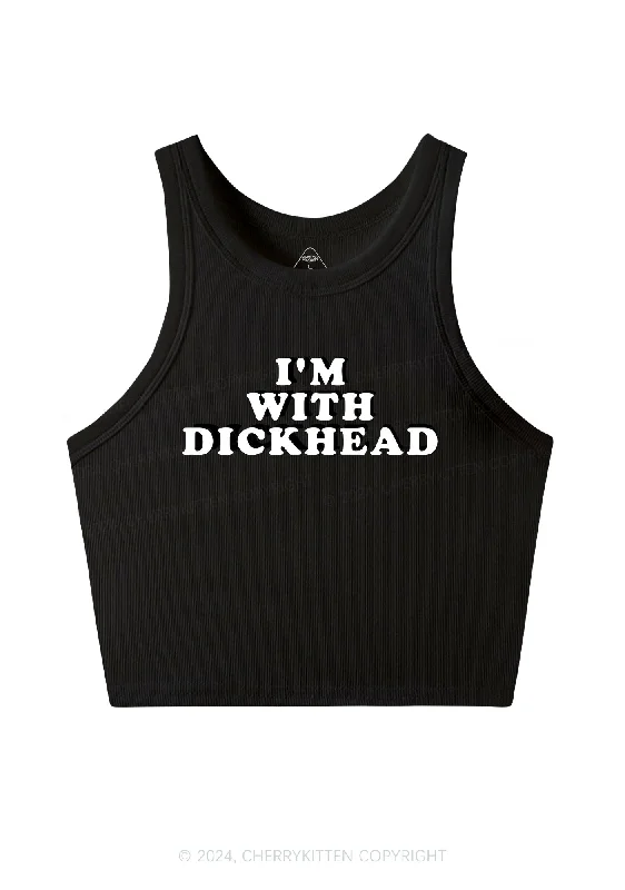 I Am With Dxxkhead Y2K Valentine's Day Crop Tank Top Cherrykitten