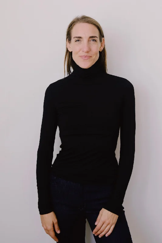 viscose turtle neck - noe - black