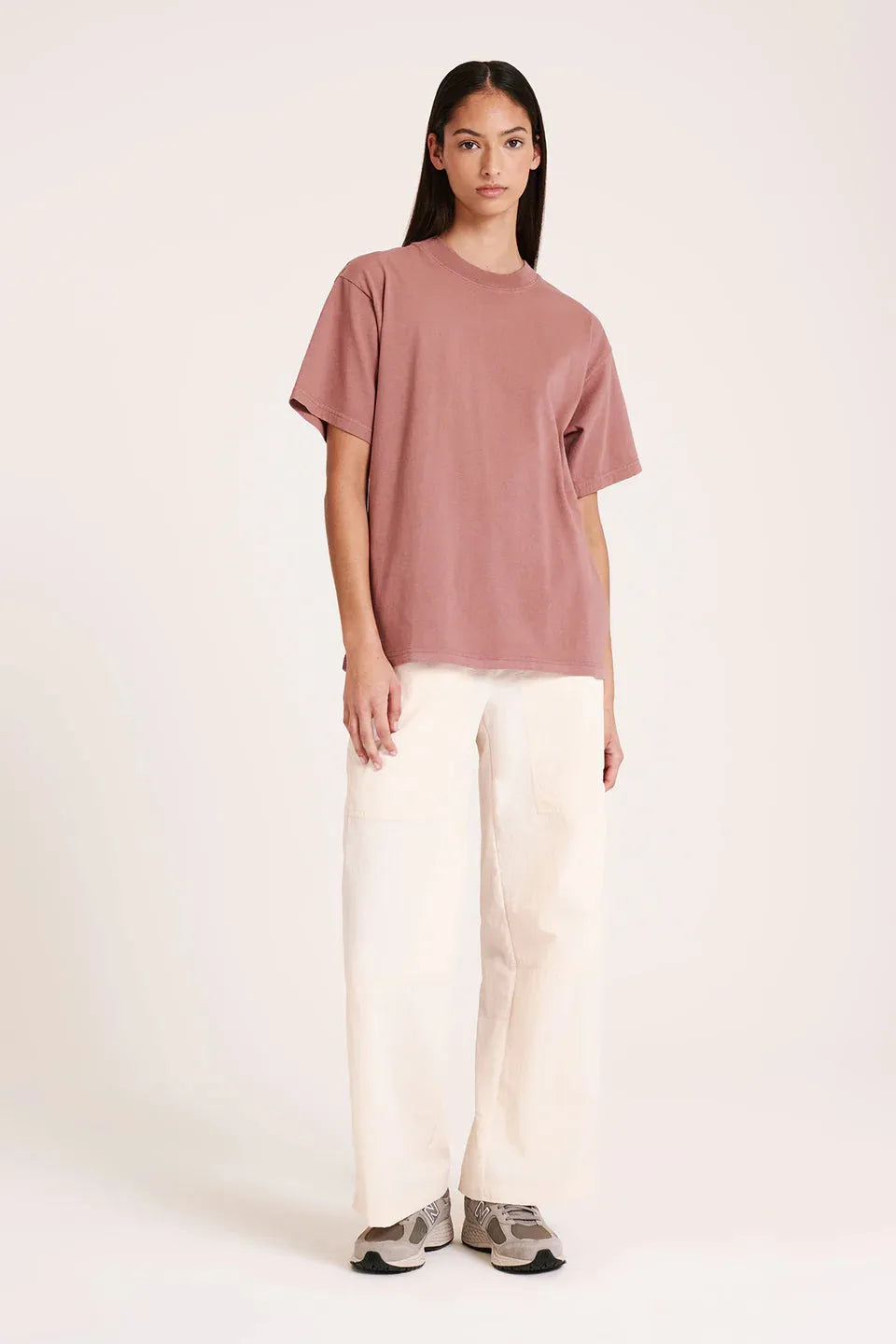 Nude Lucy Organic Boyfriend Tee in Russet