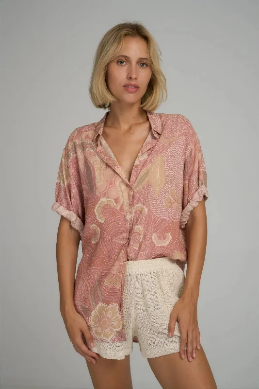 Lilya Hutton Shirt in Batik Rose